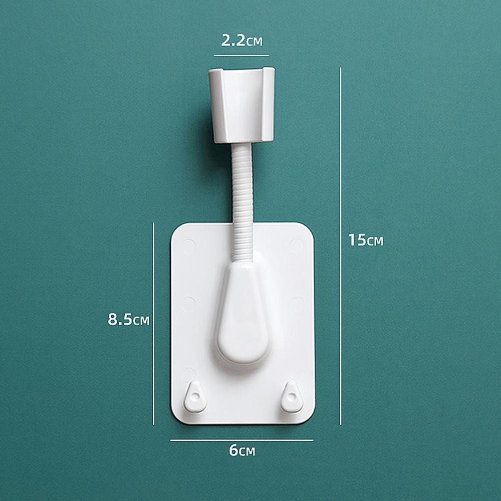 Adjustable Shower Head Holder Bath Rack Shower Bracket With 2 Hooks Bathroom Accessories