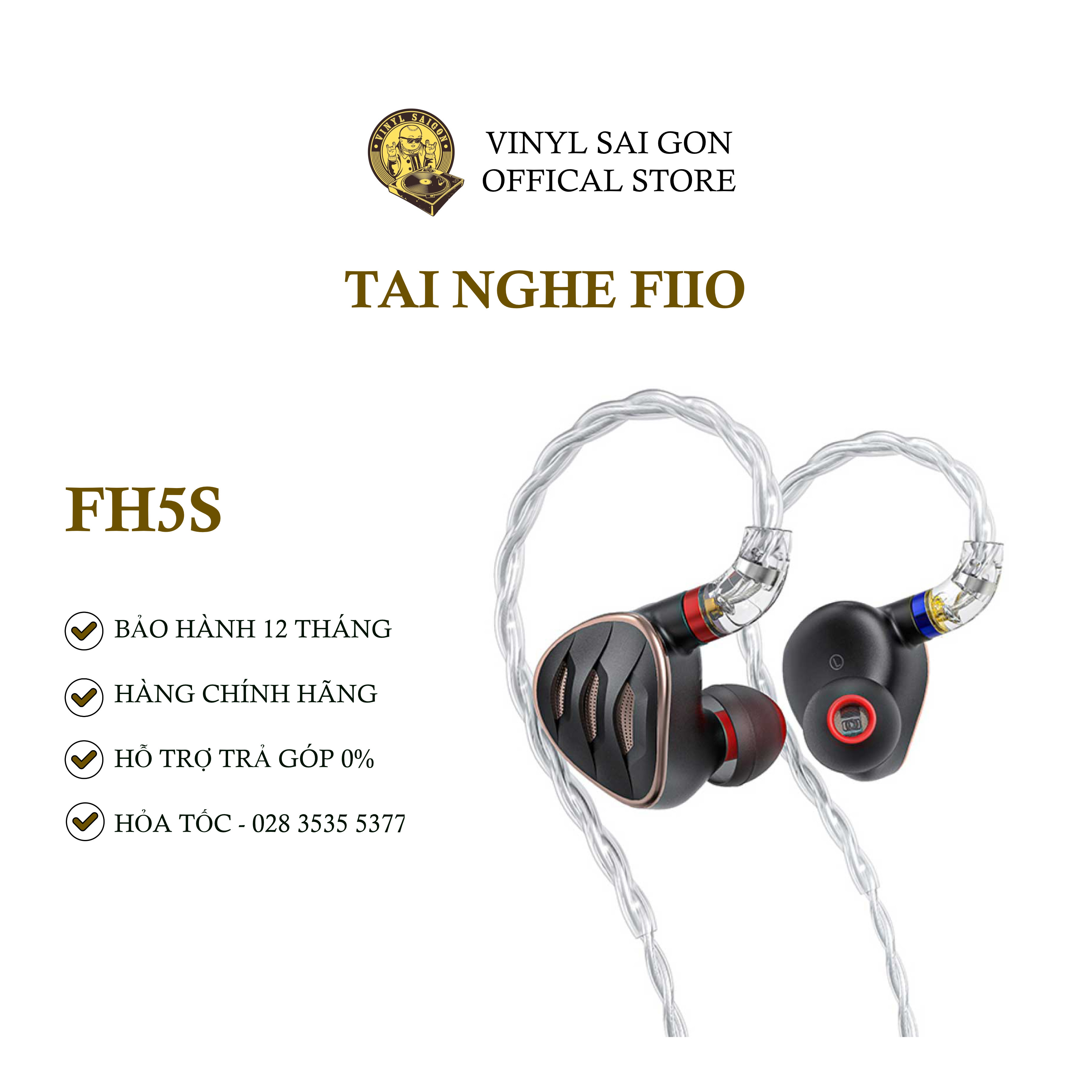 Tai Nghe Nhét Tai Có Dây FiiO FH5s - Hàng Nhập Khẩu