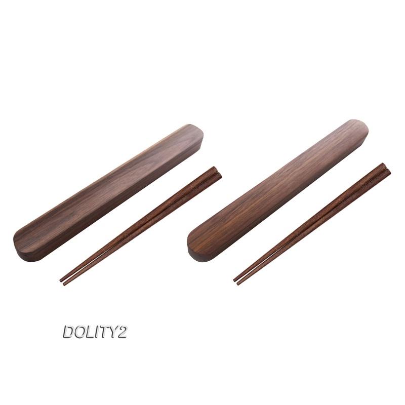 Bộ 2 Đũa Gỗ Óc Chó Kèm Hộp Đựng Tiện Dụng Ốp