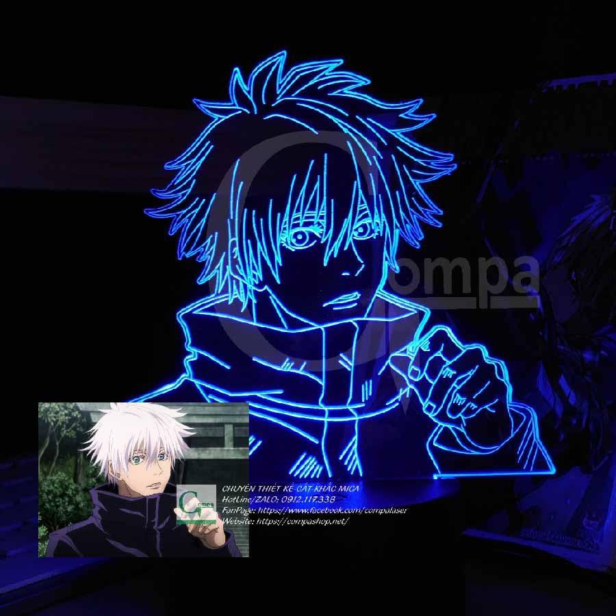 Đèn Ngủ LED 3D ANIME Jujutsu Kaisen Satoru Gojo Type 15 AJKN0115 16 màu tùy chỉnh COMPASHOP