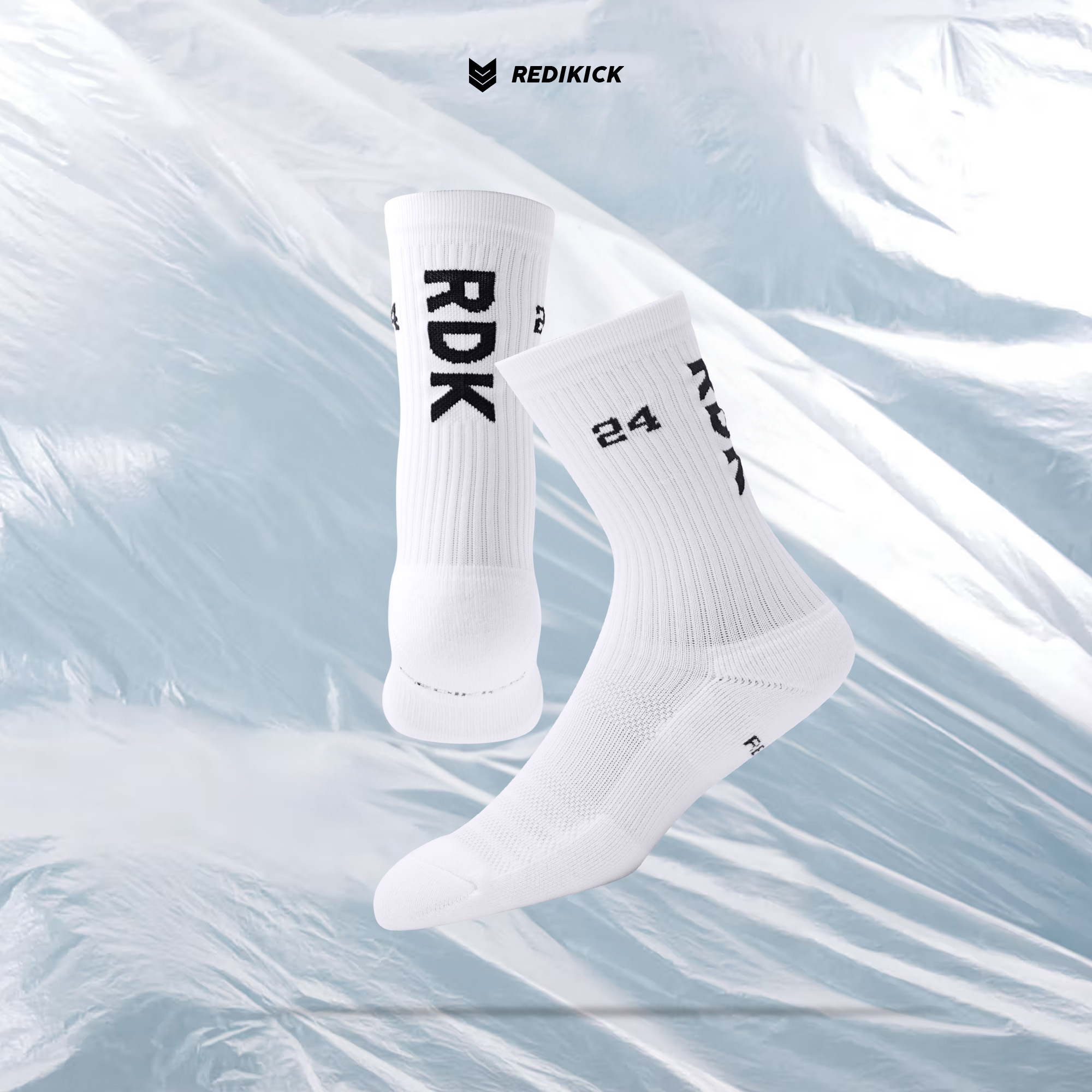 Tất Thể thao Redikick RDK 24 Cotton Cổ cao Có đệm Chống hôi chân vớ bóng rổ bóng đá chạy bộ Gym