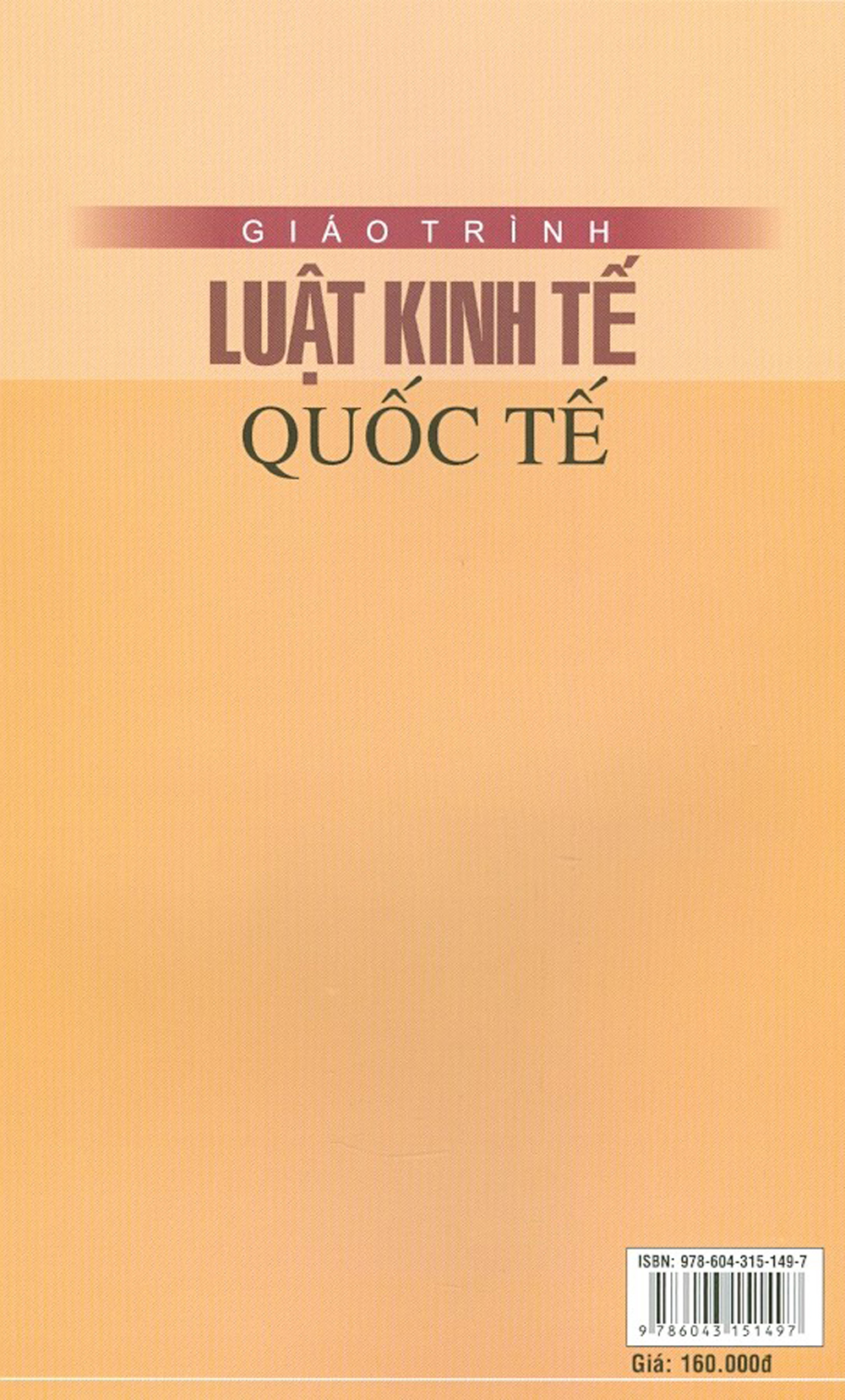 Giáo Trình Luật Kinh Tế Quốc Tế