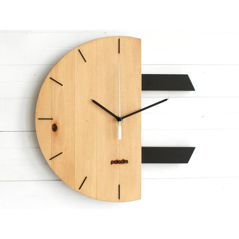 Đồng hồ gỗ treo tường chất liệu gỗ máy kim trôi thiết kế decor trang trí nhà và quán cafe