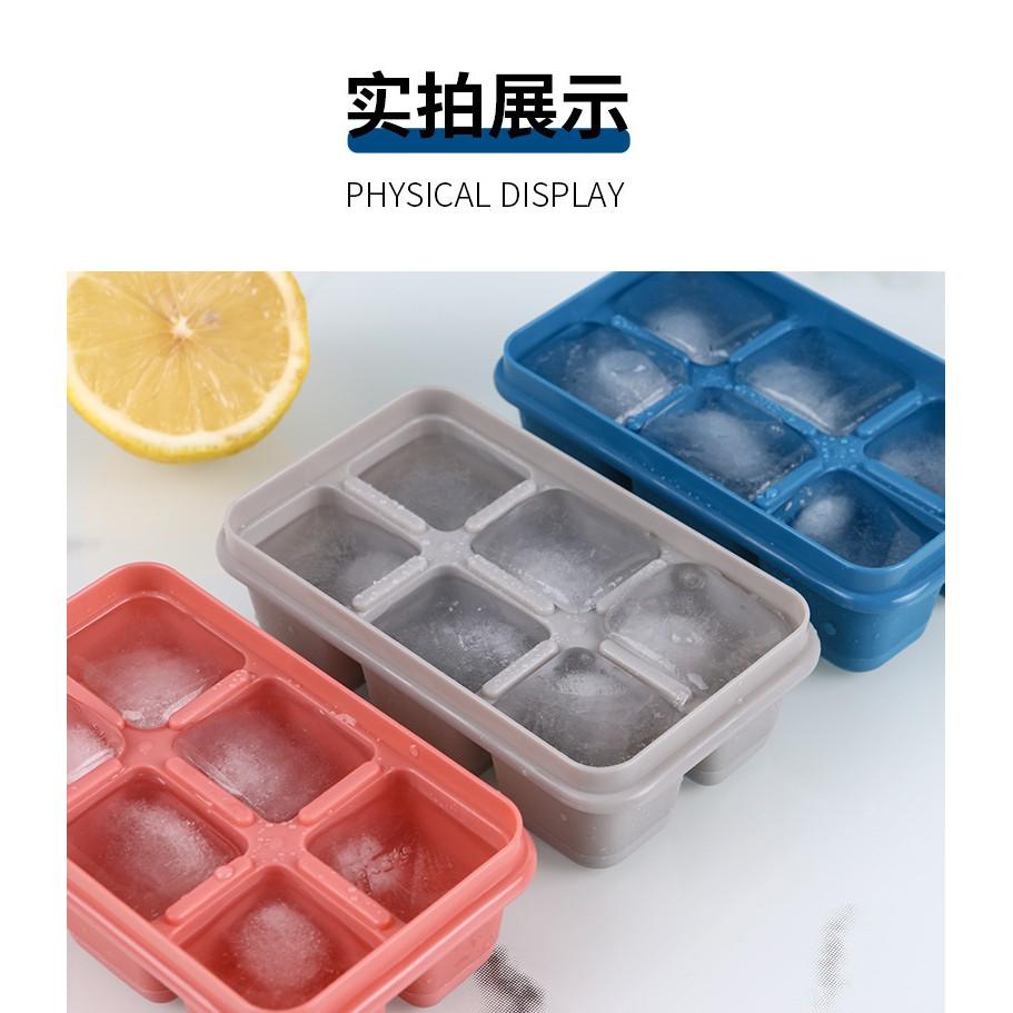 SET 3 KHAY ĐÁ ĐÁY MỀM SILICONE CÓ NẮP ĐẬY ( màu ngẫu nhiên )