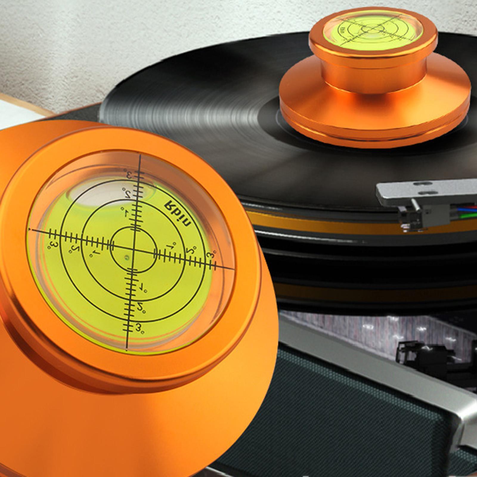 LP Vinyl Disc Stabilizer Turntable Record Weight 50/ 60Hz Soft pad Golden