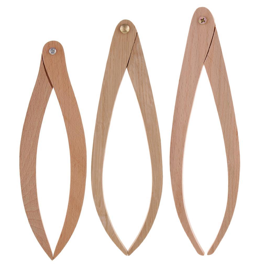 3x Wooden Caliper Distance Diameter Measuring Tool for Clay Pottery Ceramic