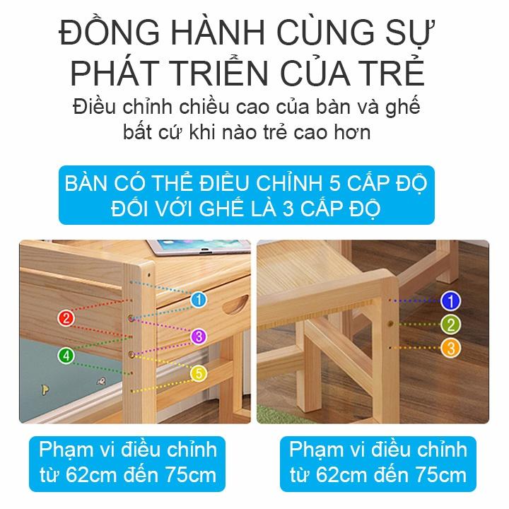 Bàn học, bàn học sinh kèm giá sách tặng kèm ghế