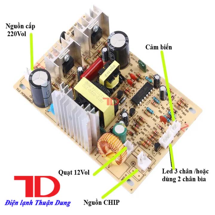 Bo mạch đa năng dành cho máy nước nóng lạnh bằng chip - Điện Lạnh Thuận Dung