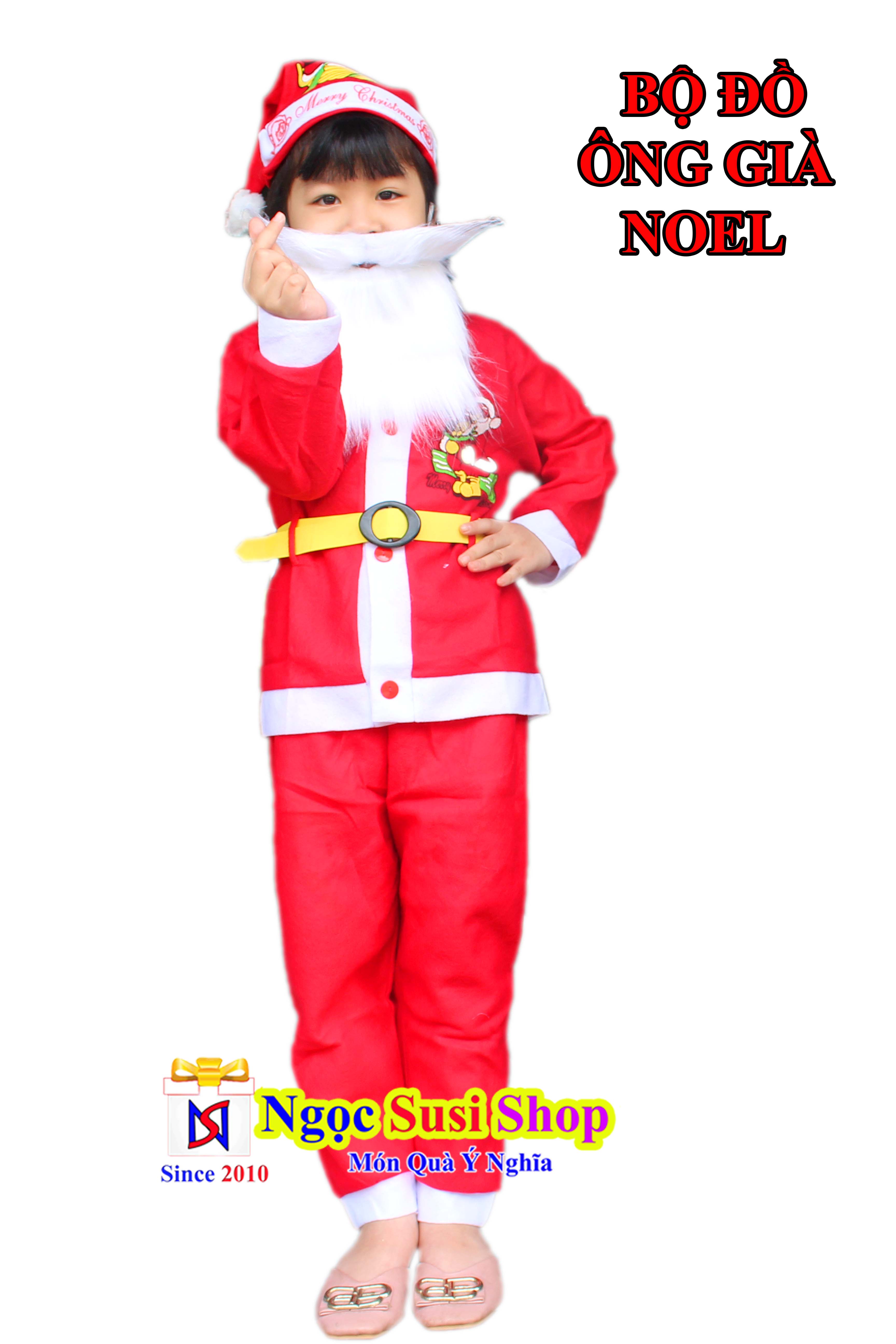 BỘ ĐỒ ÔNG GIÀ NOEL CHO BÉ - VẢI NỈ