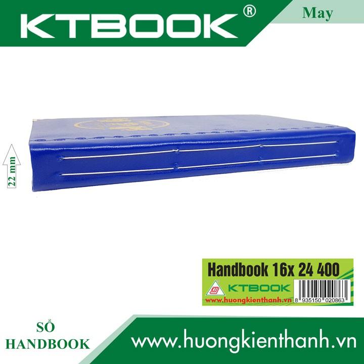 SỔ GHI CHÉP BÌA DA KTBOOK HANDBOOK CAO CẤP 400 trang size 16 x 24 cm ruột giấy in caro (CẮT góc + MAY gáy)