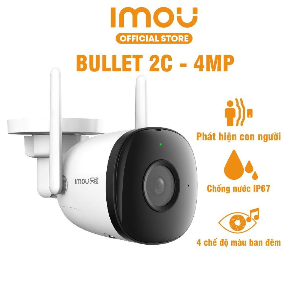 Camera Wifi Imou Bullet 2C (4MP) I Phát hiện con người I Chống nước IP67 I Ghi hình có âm thanh I Hàng chính hãng