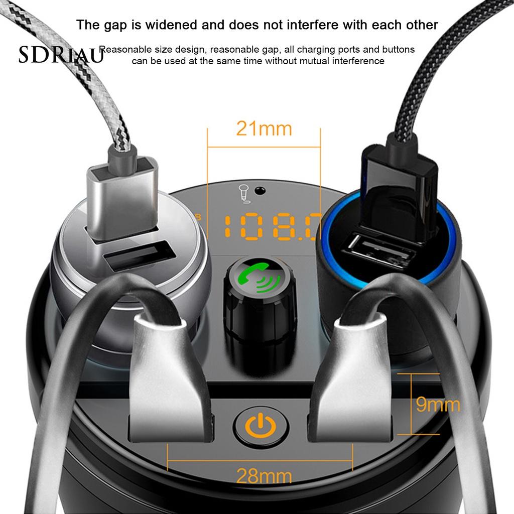 *QCDZ* Car MP3 Player Bluetooth 3.0 Dual USB ABS U Disk TF Card FM Transmitter for Auto