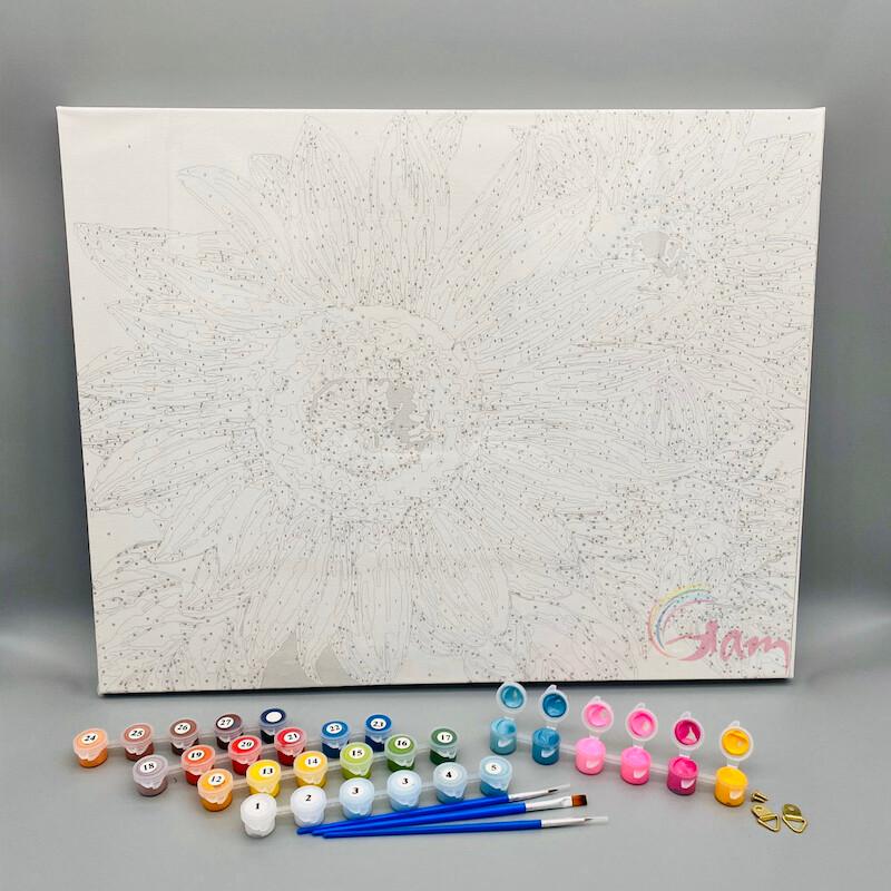 Tranh tô màu số hóa Đồng hoa hướng dương mã PC0878