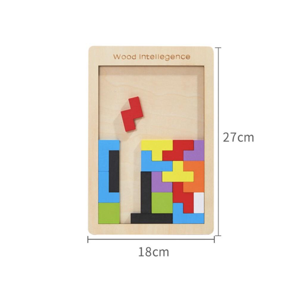 Đồ chơi gỗ xếp hình Tetris size đại đồ chơi gỗ thông minh cho bé