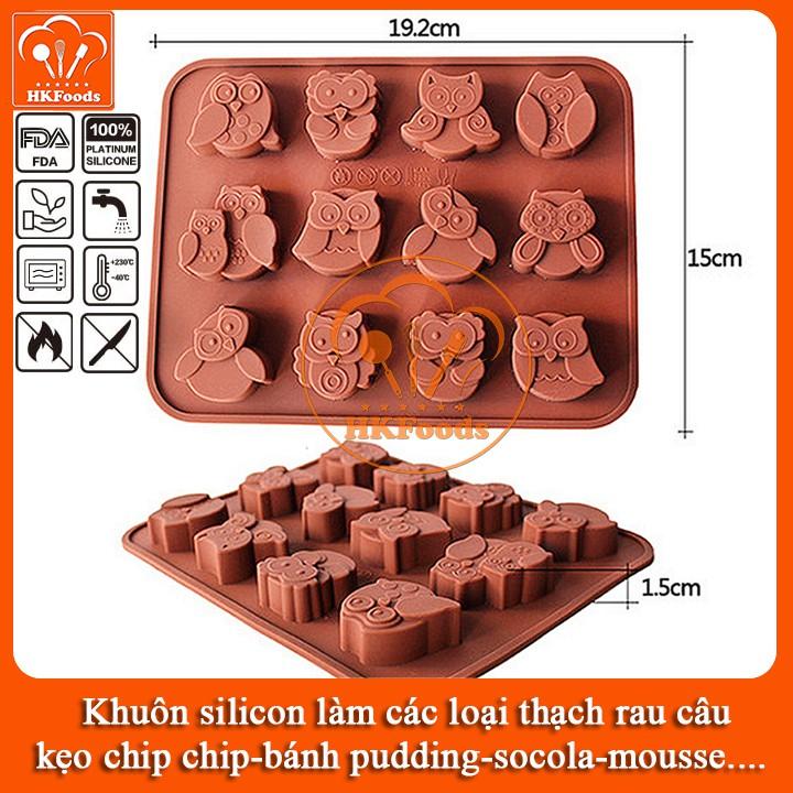 KHUÔN SILICON LÀM KẸO, THẠCH RAU CÂU, SOCOLA HÌNH CHIM CÚ