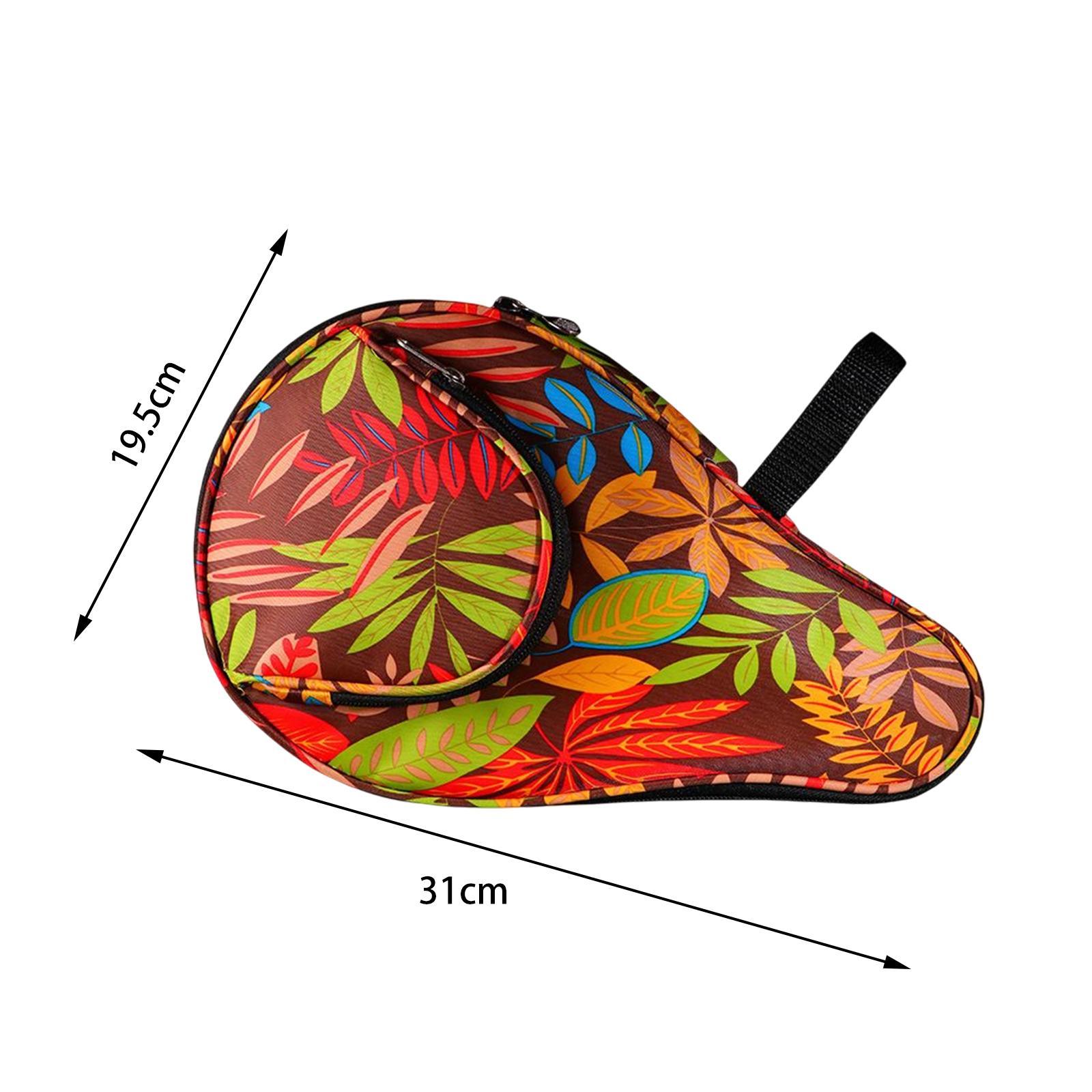 Table Tennis Racket Sleeve Oxford Cloth Wear Resistant Sturdy Zipper Drop Resistant Scratch Resistant Holder Paddle Case for Adult