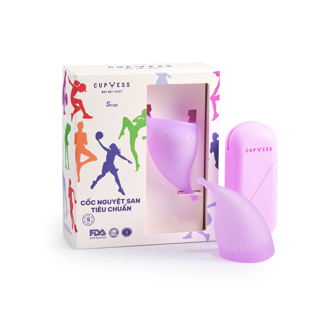 COMBO Cốc nguyệt san Cup Yess chính hãng – Gấp gọn Z Cup cỡ S (15ml) &amp; Tiêu chuẩn S Cup cỡ S (30ml)