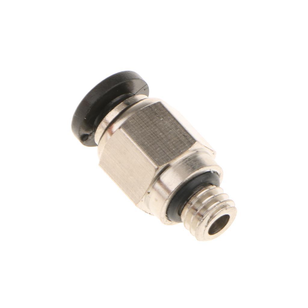 PC4-M6 Male Straight Pneumatic PEFE Tube Push Fitting for  Extruder