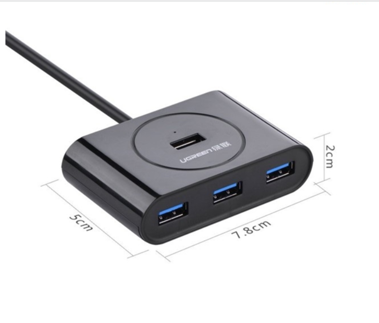 Hub USB 4 Cổng Ugreen 30291  (Dây dài 2m) - Hàng Chính Hãng