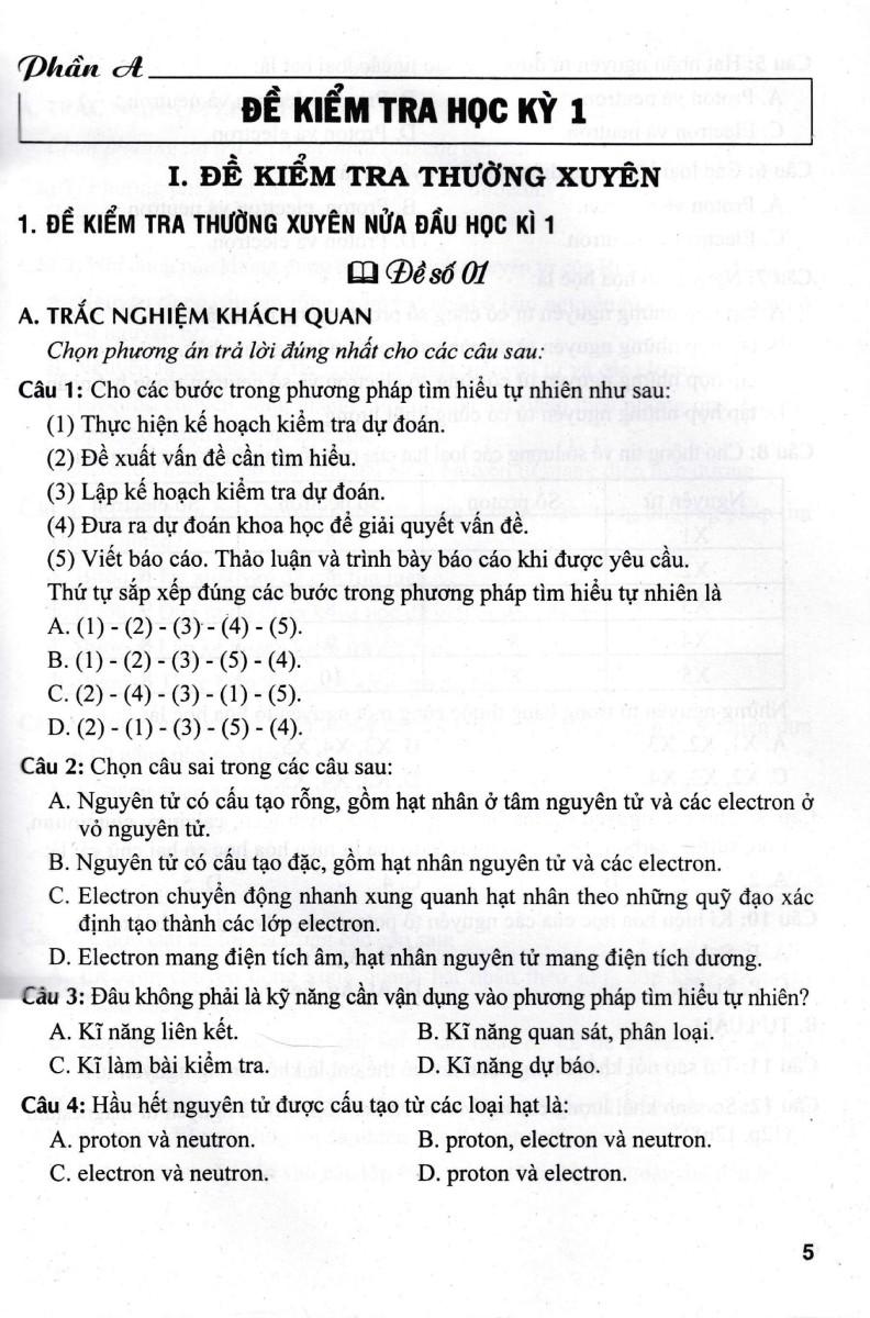 Đề Kiểm Tra Khoa Học Tự Nhiên 7 (Dùng Kèm SGK Kết Nối Tri Thức Với Cuộc Sống (HA)