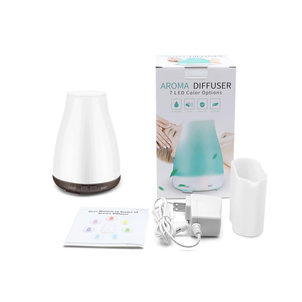 100ML Siêu Âm Thanh Máy Tạo Độ Ẩm Không Khí Mini Gia Đình Hương Thơm Khuếch Tán Phát Sáng 7 Màu Điện Thông Minh Máy Khuếch Tán Tinh Dầu Với Thời Gian
