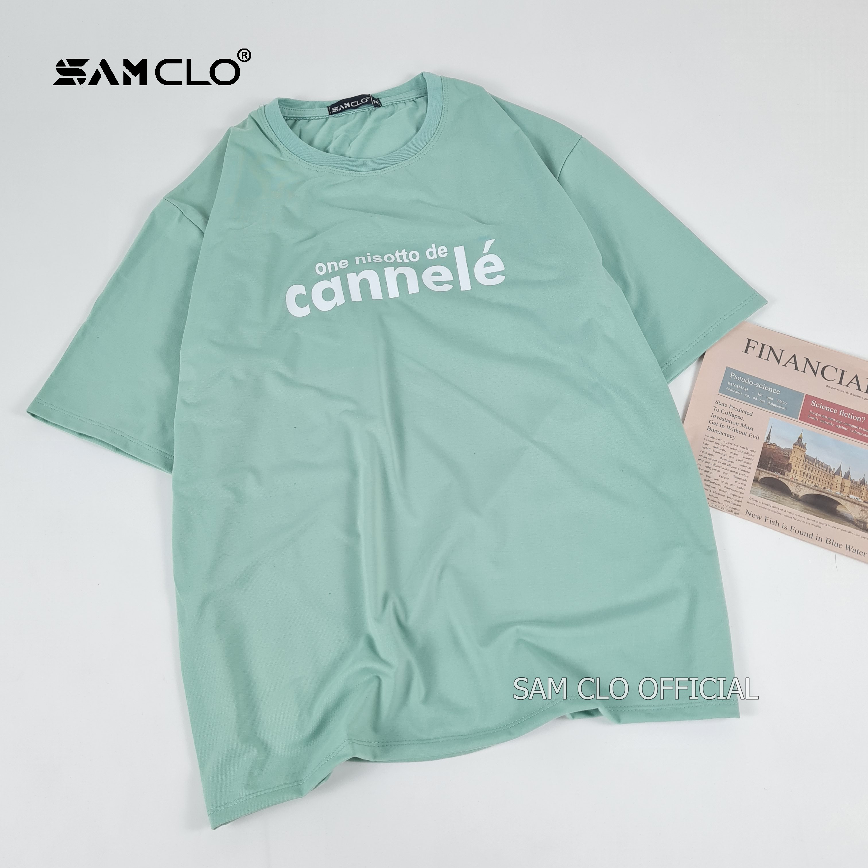 Áo phông tay lỡ nam nữ SAM CLO thun form rộng dáng Unisex - mặc cặp, nhóm, lớp in chữ CANNE LÉ