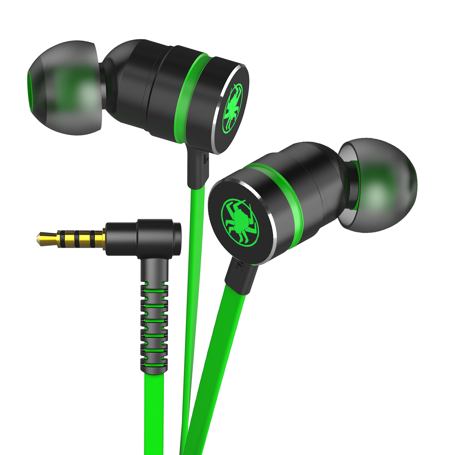 Tai nghe Game thủ, tai nghe in ear gaming Plextone G20 mẫu mới 2019 dây dẹt chống rối, Jack 3.5mm chữ L chống gẫy, Microphone Built in Filter Circuit – Hàng Chính Hãng