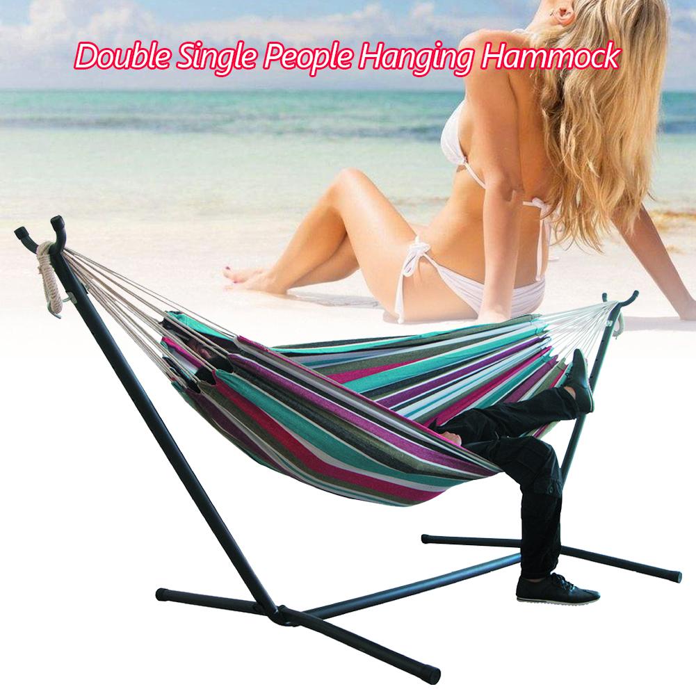 Hai Người Võng Cắm Trại Làm Dày Đu Ghế Ngoài Trời Treo Giường Vải Bố Hình Hoa Đính Đá Không Kèm Móc Đứng
