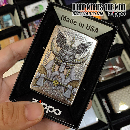 Bật Lửa Zippo 207 Viking Odin Design