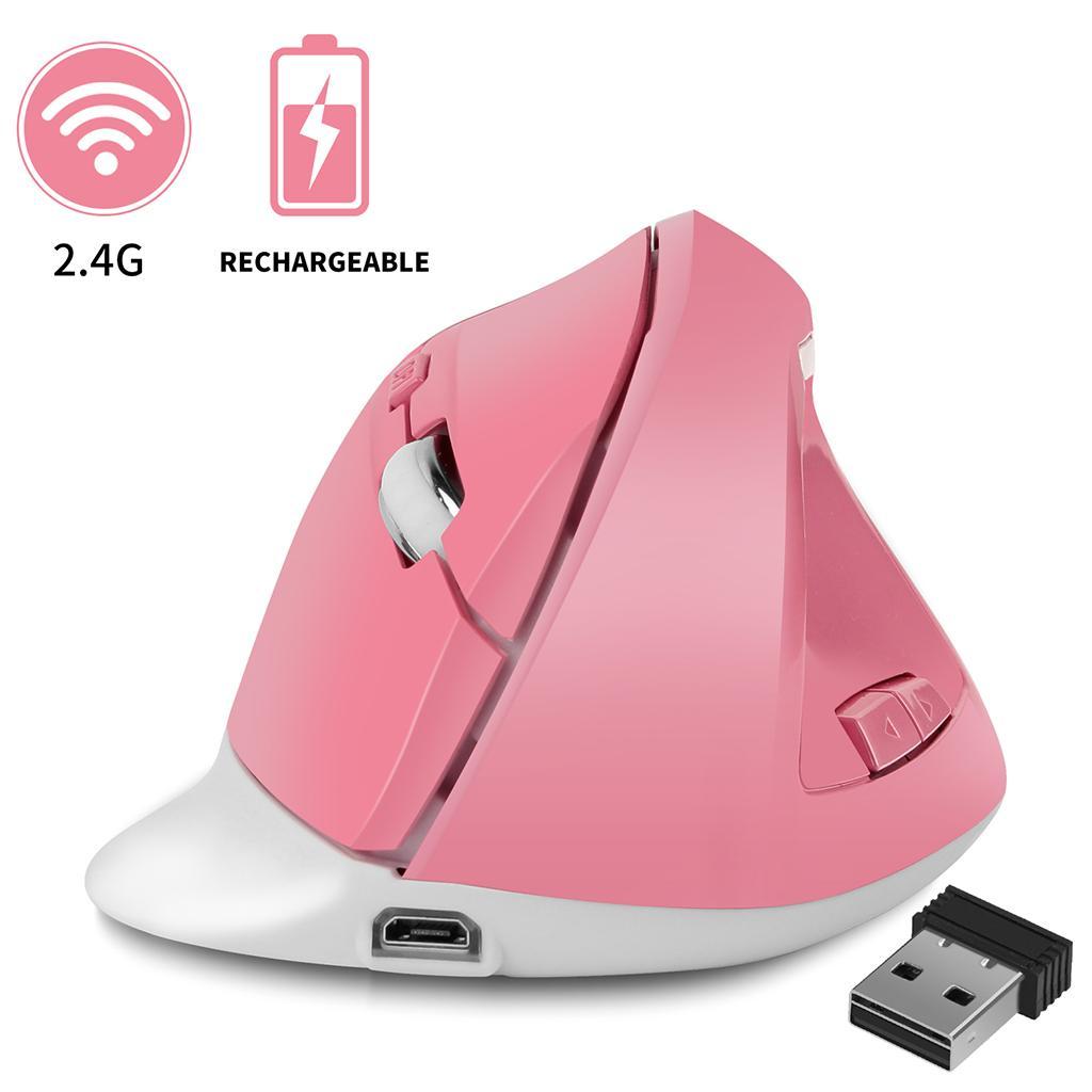 2PCS Wireless USB Gaming Mouse Optical Vertical Mice Easy to Use