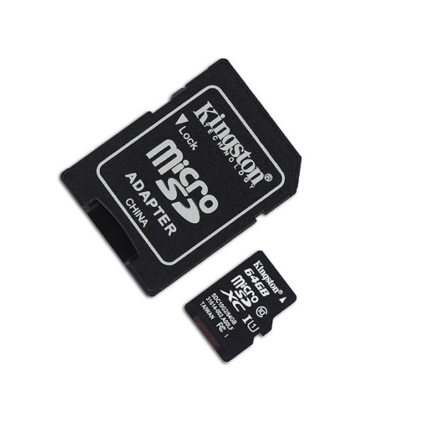 Thẻ Nhớ Micro SD Kingston 64GB Class 10 + Adapter - Hàng chính hãng + Tặng Đèn Led