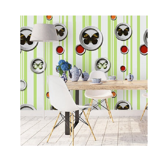 Combo 10 mét giấy dán tường, decal dán tường trang trí nhà cửa Ô BƯỚM TRÒN khổ 45cm