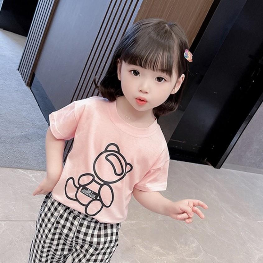 Áo thun bé gái Con Xinh cotton Gấu ENT áo thun trẻ em từ 5 đến 14 tuổi