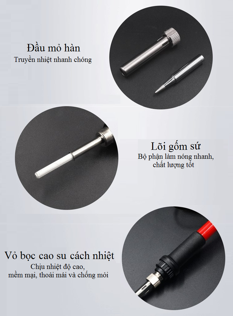 Mỏ hàn cầm tay đa năng tích hợp 71 đầu thay thế, tiện lợi dễ sử dụng