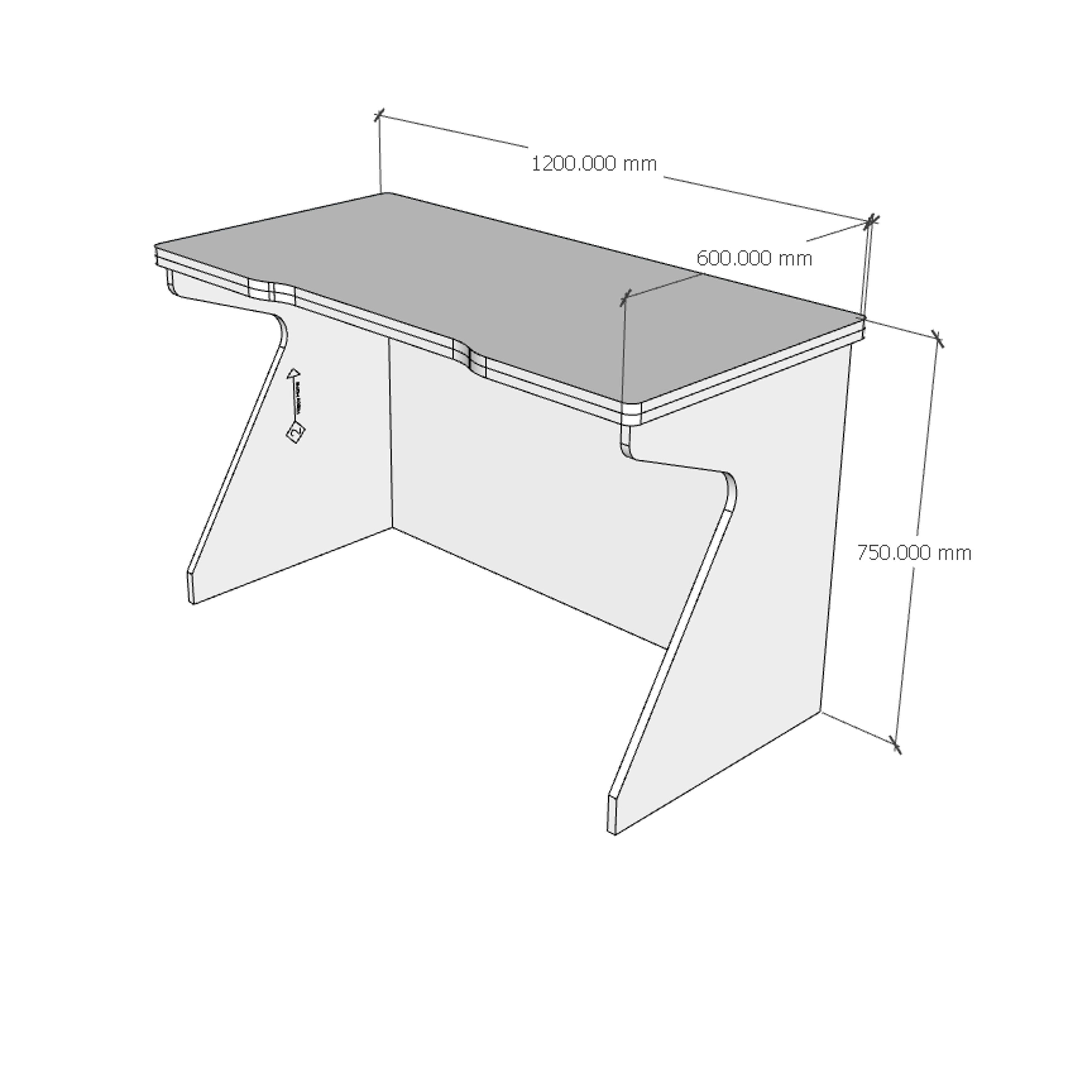 HELI , Bàn làm việc 1m2, 120cm x 60cm x 75cm , BAN_059