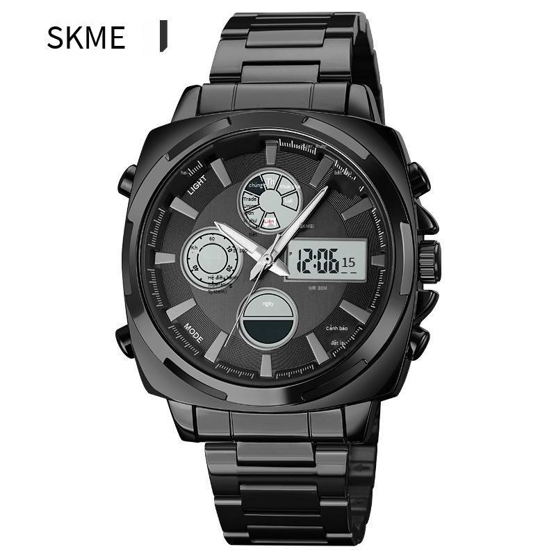 Phong cách mới nhất Skmei/Shijimei thời trang dạ quang đa chức năng đồng hồ nam bán chạy thể thao ngoài trời màn hình đôi đồng hồ điện tử nam