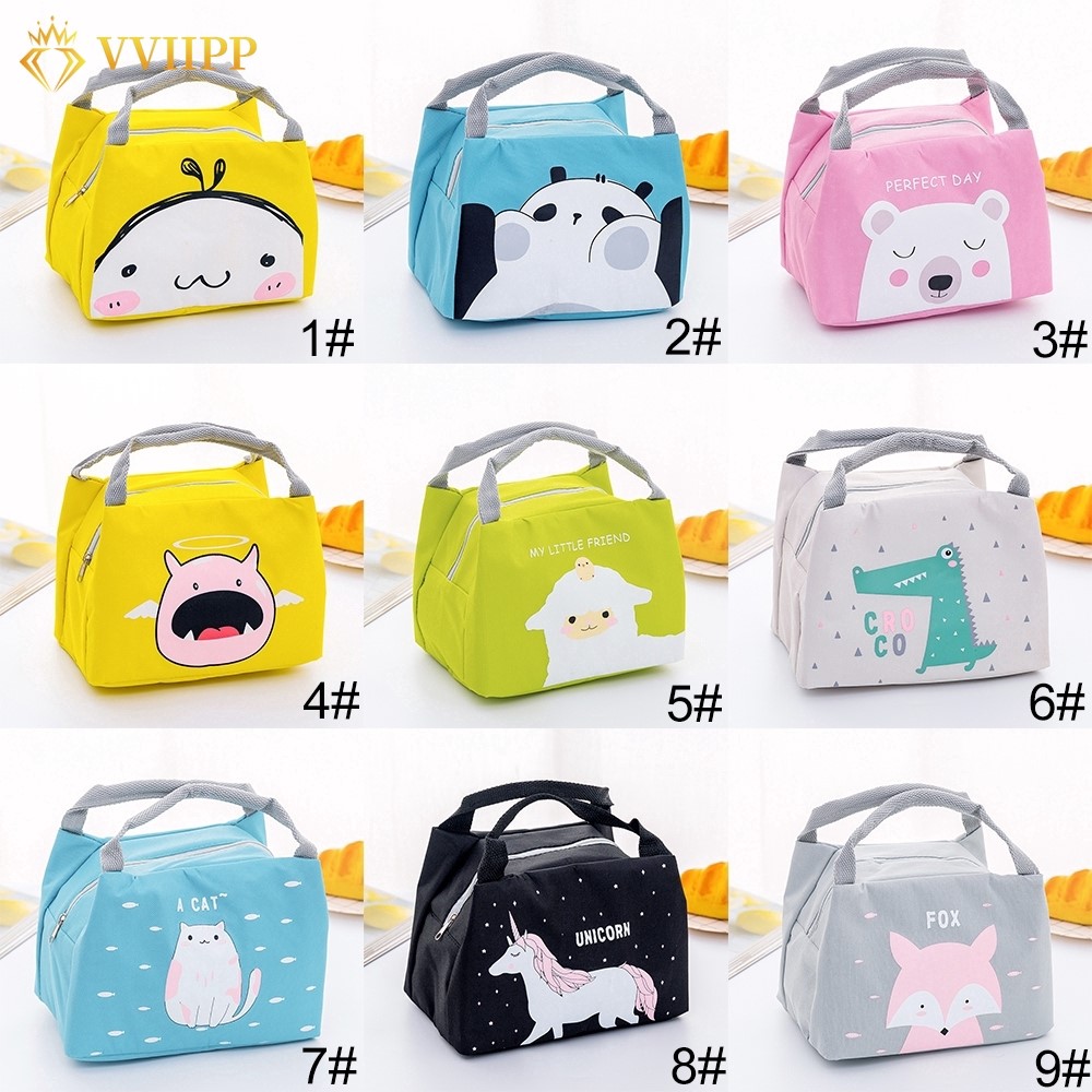 Túi đựng hộp cơm giữ nhiệt họa tiết hoạt hình dễ thương phong cách hàn quốc HT135 - Giao Ngẫu Nhiên
