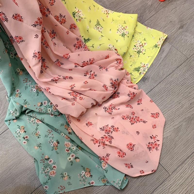 (LOẠI 1 HAI LỚP) VÁY MAXI HOA NHÍ BÁNH BÈO CỔ VUÔNG MÀU SẮC TƯƠI SÁNG SIÊU XINH