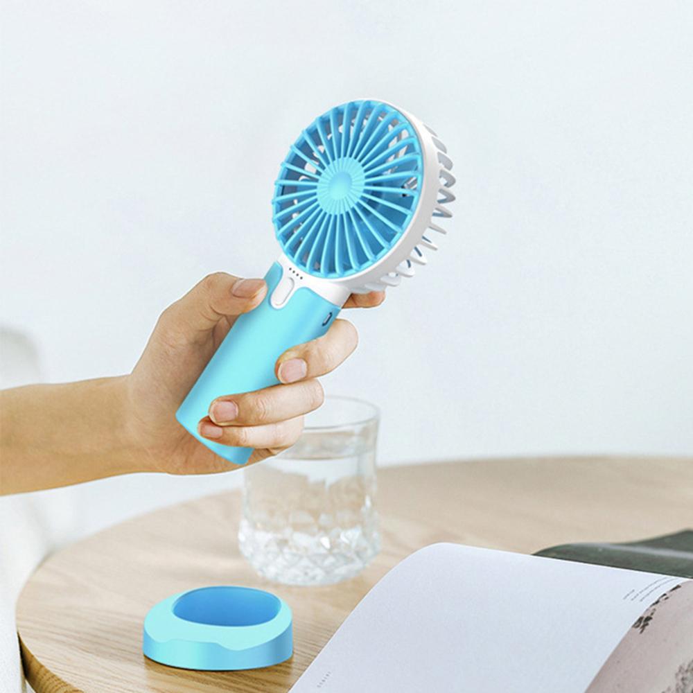 Quạt di động cầm taymini Chức năng chiếu sáng LED,3 chế độ điều chỉnh gió, tiết kiệm năng lượng