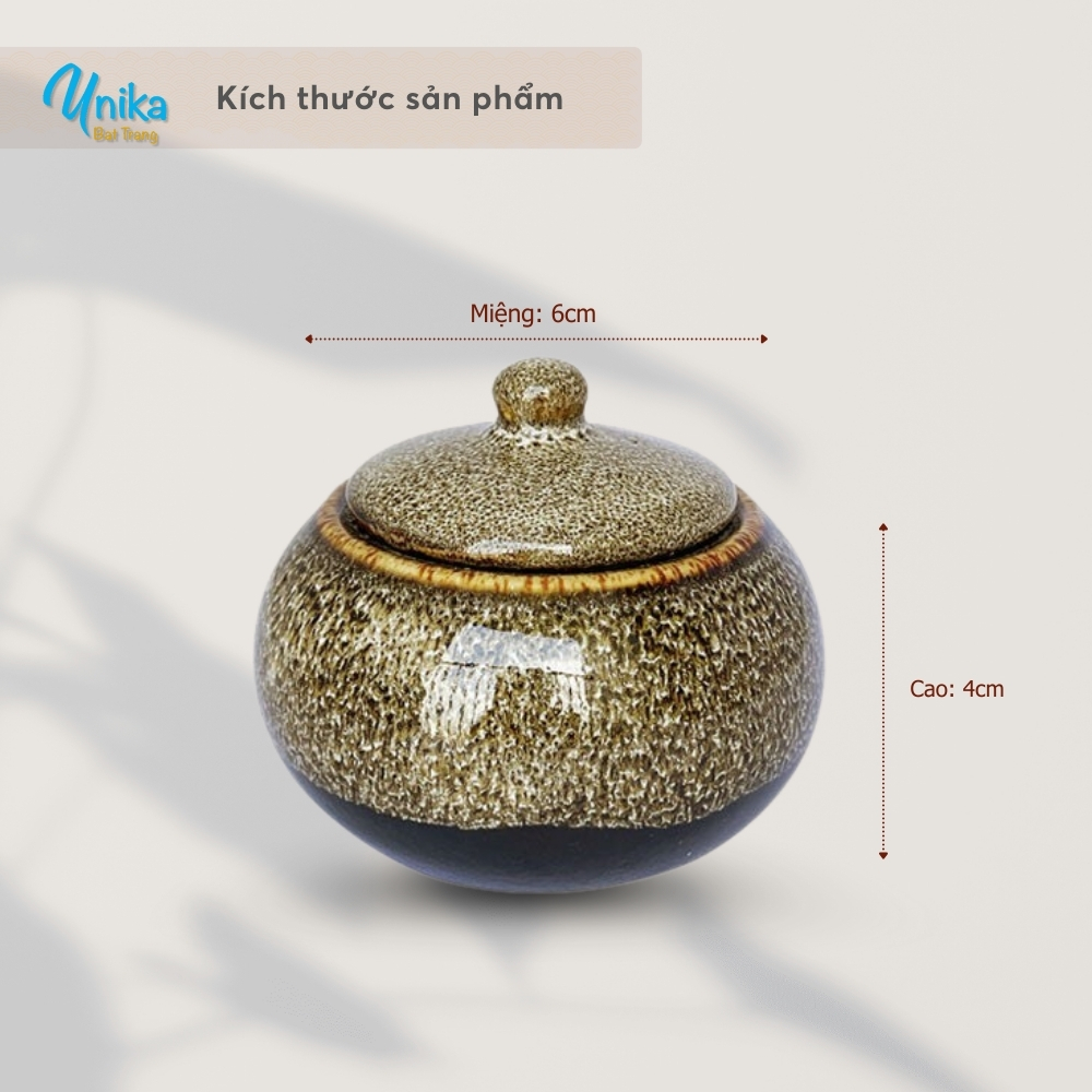 Hũ Đựng Đường Tròn (2 màu) - Hũ Đựng Gia Vị Cao cấp - Gốm Sứ Bát Tràng