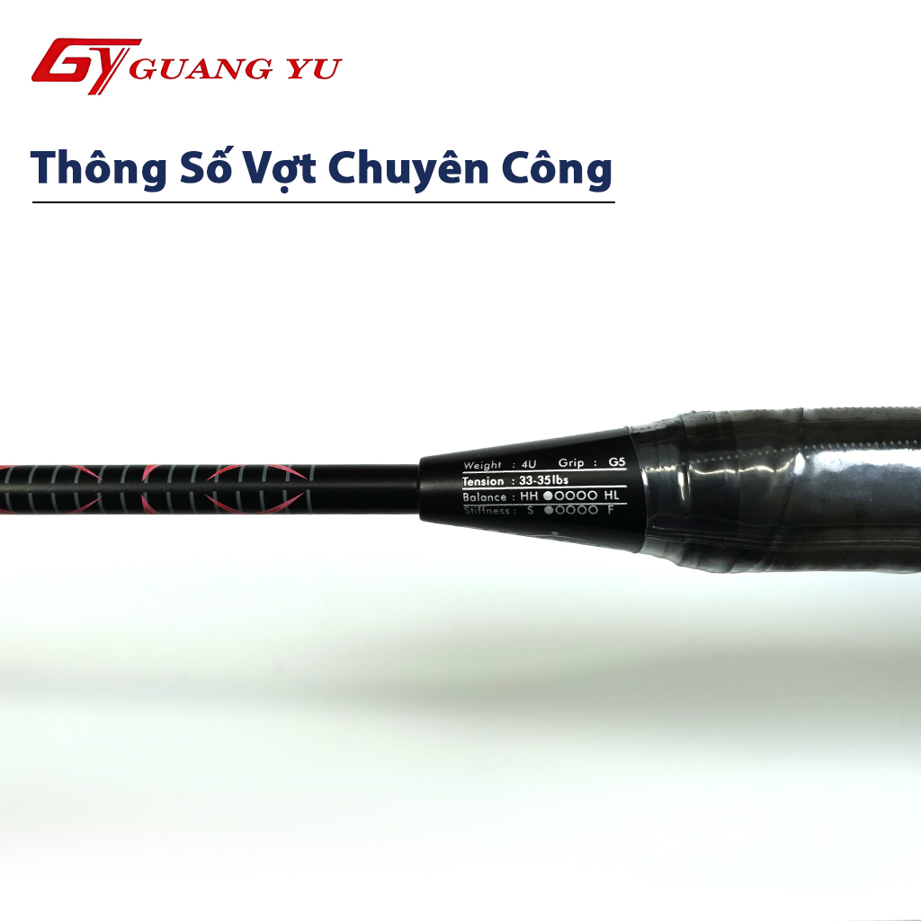 Vợt Cầu Lông GUANGYU 4U TUPO 99 Full Carbon Cao Cấp, Thân Cứng, Vợt Chuyên Công Lưới Căng Sẵn 11KG - KN01