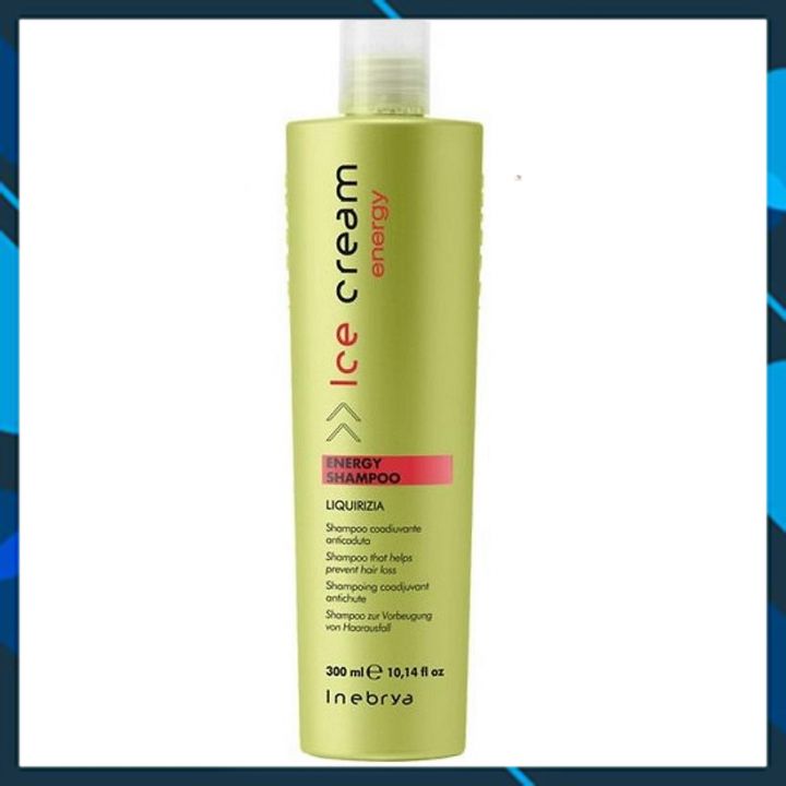Dầu gội Inebrya Ice-Cream Energy shampoo ngăn ngừa rụng kích thích mọc tóc Italy 300ml New 2023