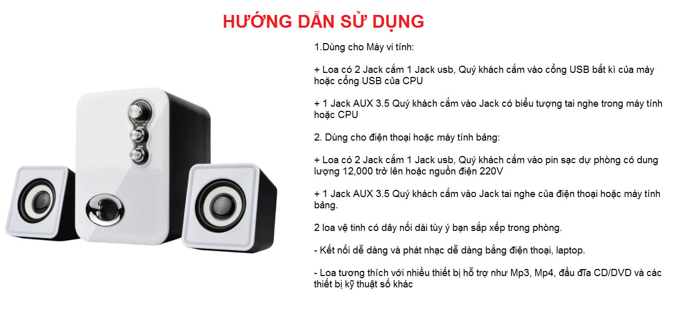 Loa vi tính bass dành cho tivi điện thoại máy tính Dotech3n pf3