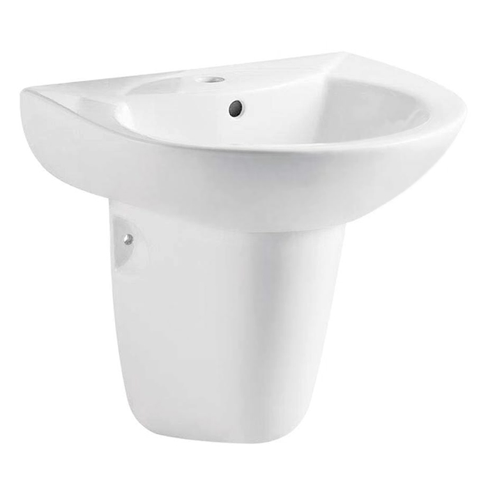 Chậu Lavabo sứ men Nano tuyết trắng chân treo Eurolife LVB-01