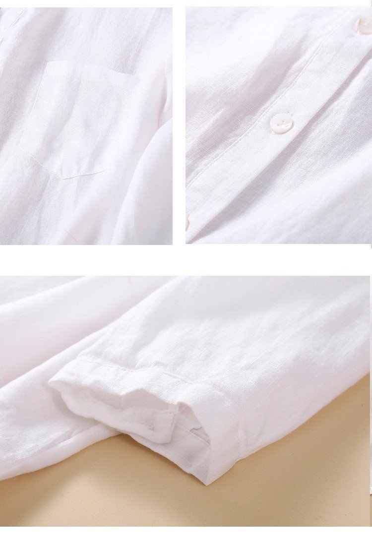 Sơ mi tay dài chất liệu linen thấm mồ hôi, đễ mặc nhiều màu sắc lựa chọn