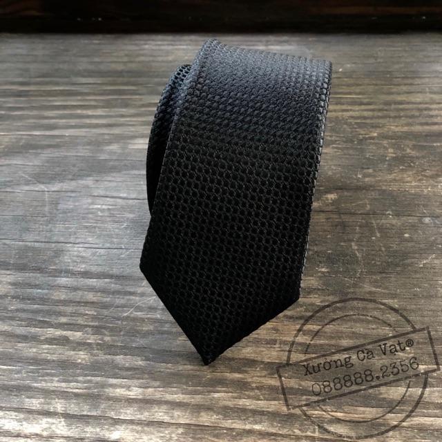 cà vạt đen bản nhỏ 5cm 100% silk