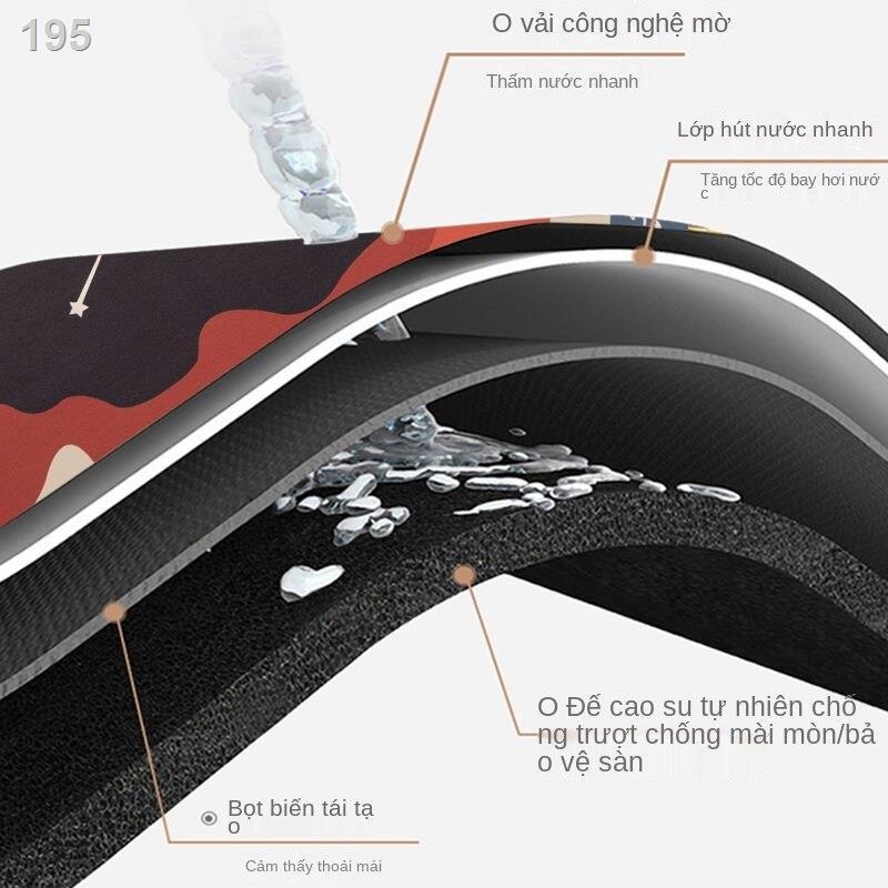 Hình bầu dục nhà vệ sinh thấm nước thảm phòng tắm sàn chống trượt hộ gia đình cửa khô nhanh bằng tảo cát tấm mềm