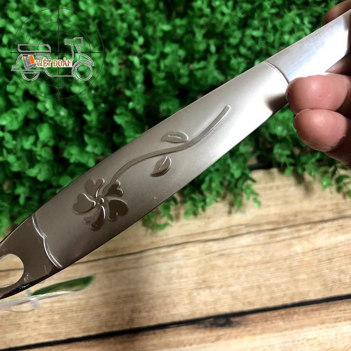 Sạn Xẻng LỖ INOX cán Bông 32cm. Dụng cụ thiết yếu làm bếp Muỗng Vá Sạn Xẻng Vợt dùng chiên xào nấu cho GIA ĐÌNH và quán