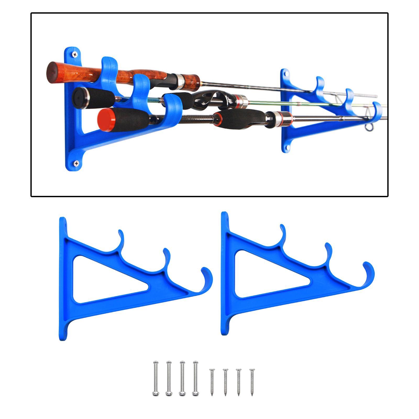 2 Pieces Fishing Rod Storage Rack Practical Durable for Wall Garage Door Car