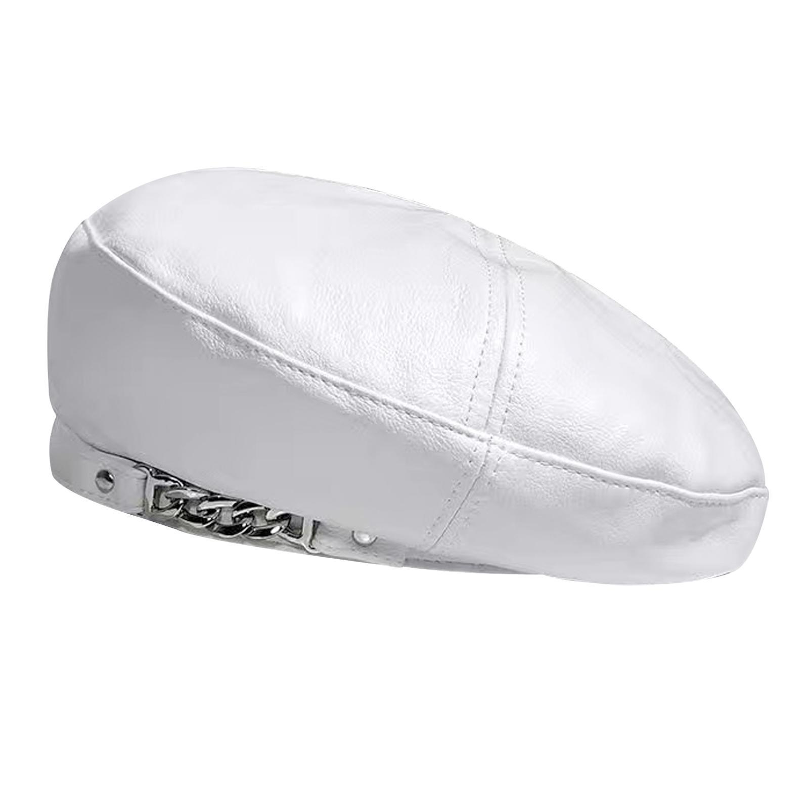 Casual Women Beret Hat Chain Classic Style Costumes Solid Color for Casual Use Gift Winter